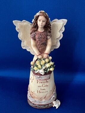 Pavilion Gift Co Elements FRIENDS ARE GIFTS FROM HEAVEN Resin Angel Statue 6”